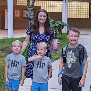 Photo of Abby F. and her sons