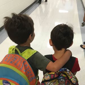 Photo of Dave K.'s sons at school