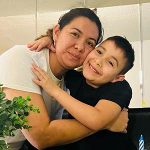 Photo of Lizeth P. and her son